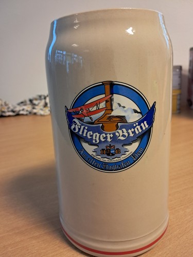 Fliegerbräu steinkrug - fliegerbräu,