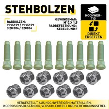 10x Stehbolzen +Radmutter Set