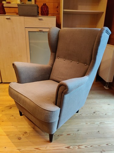 Bequemer grauer sessel ideal - bequemer,