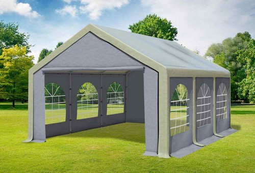 Partyzelt 4x6m braun grau pvc - partyzelt,