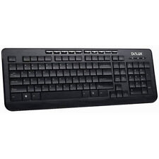 Delux K3100 Multimedia Tastatur USB Deutsch schwarz (kabelgebunden)