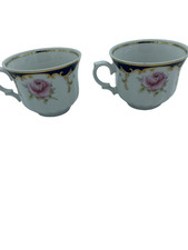 2x Tassen Bavaria Porzellan Wunsiedel Rose