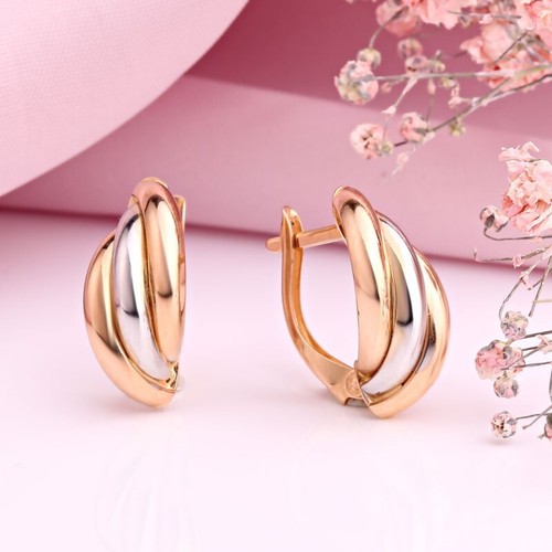 Elegante ohrringe bicolor - ohrringe,