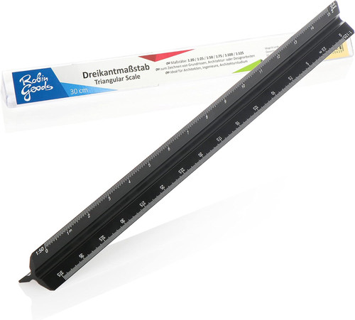 Dreikantmaßstab aus aluminium - aus,