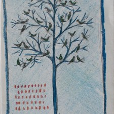 Baum im Frühling Vögel