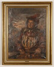 31230 - Landsknecht im Bauernkrieg. Gemälde, Öl auf Leinwand, oben links sign.