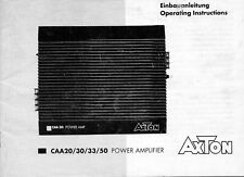Einbauanleitung f. AXTON Leistungsverstärker