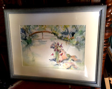 Aquarell -  Wandbild signiert