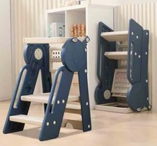 Kinder Tritthocker Kinderküchen Thekenhocker 3-Stufen Helfer Kunststoffleiter