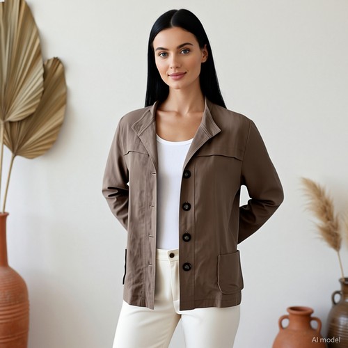 Vintage lagenlook jacke braun - lagenlook,