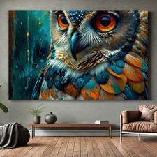 Mystische Eule Poster Leinwand