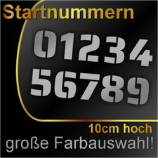 Startnummer Zahlen Aufkleber