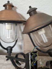 2x Außenwandleuchte Laterne Kupfer