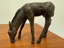 Alte Patinierte Bronze Skulptur  ''Pferde Fohlen''  Signiert  ca, 16 x 12 x 5 cm