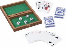 SPIELKARTENBOX mit 5 Würfeln