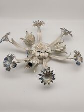 Deckenleuchte aus Schmiedeeisen florentiner Stil Weiß Gold Blau 45cm