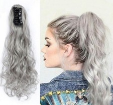 Haarverlängerung Zopf Pferdeschwanz Haarteil Haarverdichtung Butterfly Klammer 