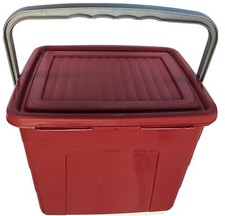 Waschmittelbox 4L Waschpulverbox Waschmitteldose Waschmittelbehälter weinrot