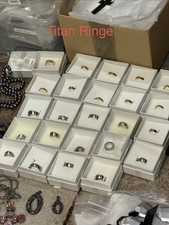 24 Titan Ringe Im Set Hochzeit Verlobung Neu&OVP Gold-Silber-Farben