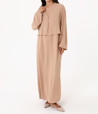 NEU: Modanisa Abaya Hijab 2-teiler Braun Beige Camel 38 M Neupreis: 34,99€