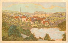 AK - Maulbronn - Ansicht von Osten - Lithographie