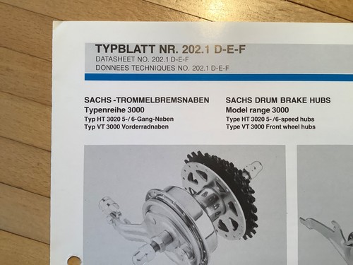 Fichtel sachs typblatt 202 - sachs, 202.1