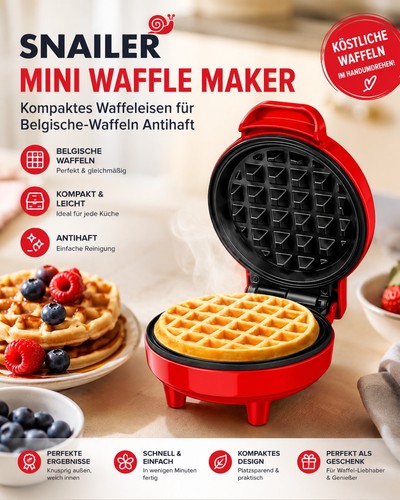 Snailer mini waffle maker - mini,