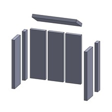 Feuerraumauskleidung Passend für Skantherm Risö** Kamin & Ofen 8-teilig