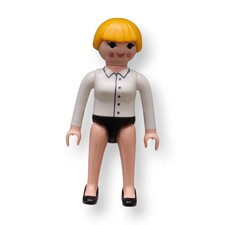 Playmobil Figur Frau Stadtleben Bluse Schuhe Kurzhaar Kleidung Alltag Büro