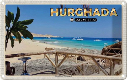 Blechschild 12x18 hurghada - blechschild, cm