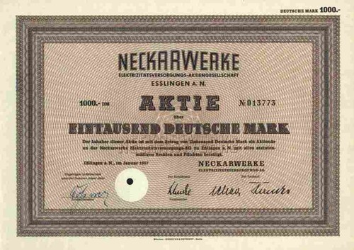 Neckarwerke 1957 eßlingen - 1957,