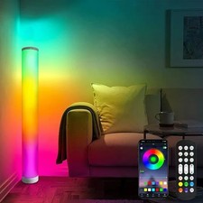LED Lichtsäule Stehlampe Standleuchte Stehleuchte 103cm RGB Bunt Musiksensor DHL