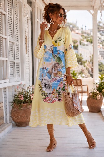 Damen sommerkleid aus viskose - damen,