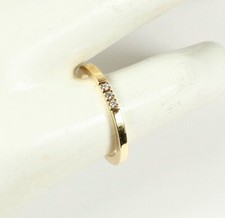 Schmaler Memoire Ring, 585 Gelbgold, Brillant ca. 0,04 Carat
