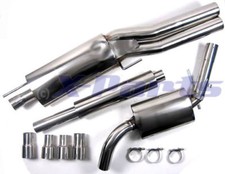 Edelstahl Auspuff Anlage VW Golf 3 VARIANT Kombi Vento mit ABE 2 x 76mm rund