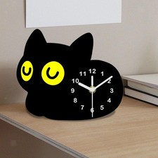 Tischuhr mit Katzenmotiv