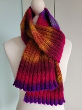 NEU ❗️Unikat Handmade Handarbeit Schal Strickschal Acryl Bunt Farbverlauf 