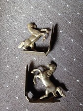 Buchstützen  Pferdebuchstützen Antik Metallstützen Buchständer Massiv