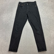 Levis 501 Jeans Erwachsene 27x28 schwarz Red Tab Denim dunkle Waschung gerade Hose Herren