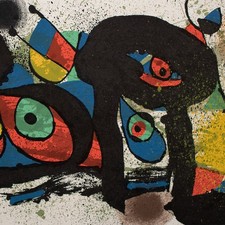 Joan Miró Les Poussins Abstrakt Surrealismus Avantgarde Farblithografie 1974