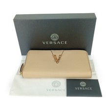 Versace Geldbörse, Virtus, runder Reißverschluss, langes Portemonnaie, 100626...