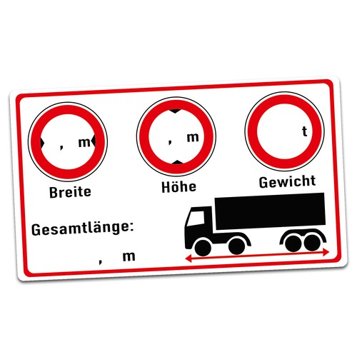 Aufkleber lkw zum - zum, beschriften