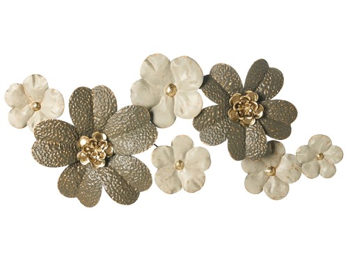 Wanddekoration blumen metall - wanddekoration,