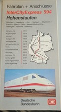 Zugbegleiter Fahrplan und Anschlüsse ICE 594 Hohenstaufen 1991