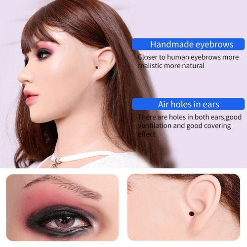 Realistic silicone female - realistic, mask