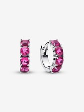 Pandora Silber Pinke Ohrringe Creolen Klappcreolen 293851C02 NEU