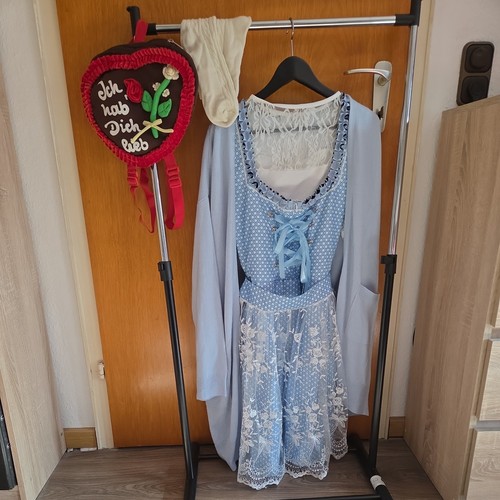 Dirndl ärmellos blau - Ärmellos, blau-weiß
