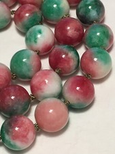 Wundervolle echte Jadekette Natur-Jaden Multicolor 10 mm