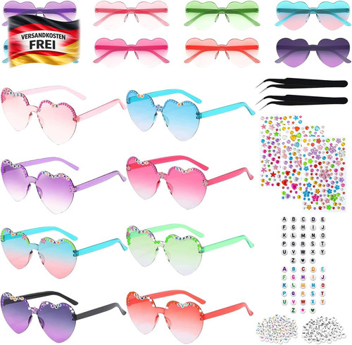 Herz sonnenbrille set mit - mit, 8