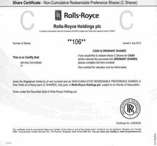 ROLLS ROYCE 2012 London Bristol VW Wolfsburg König BMW Flugzeugturbine 106 share